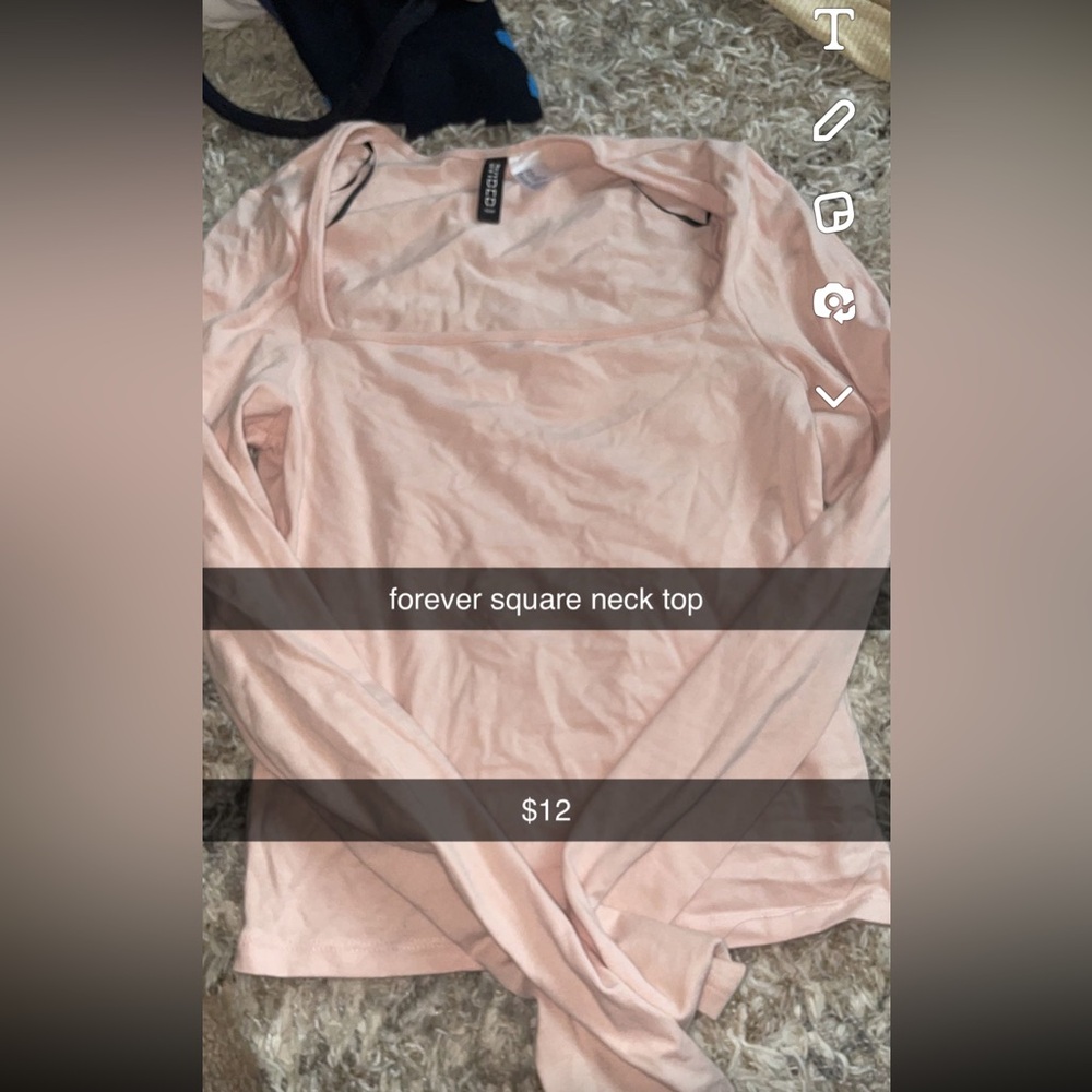 forever 21 long sleeve squareneck